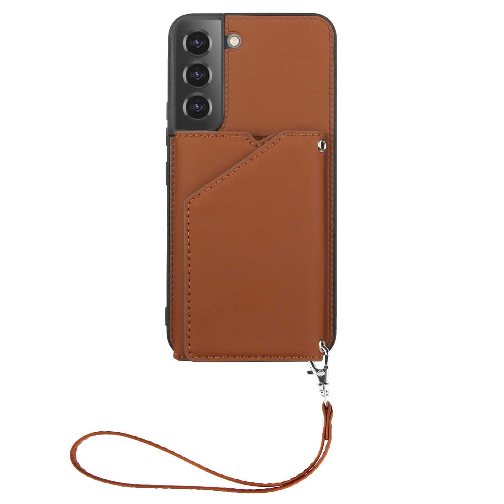YB Leather Coating Series-2 Phone Case for Samsung Galaxy S23 Kickstand Card Holder PU Leather Coated TPU Cover with Strap YB Leather Coating Series-2 Phone Case for Samsung Galaxy S23 Kickstand Card Holder PU Leather Coated TPU Cover with Strap